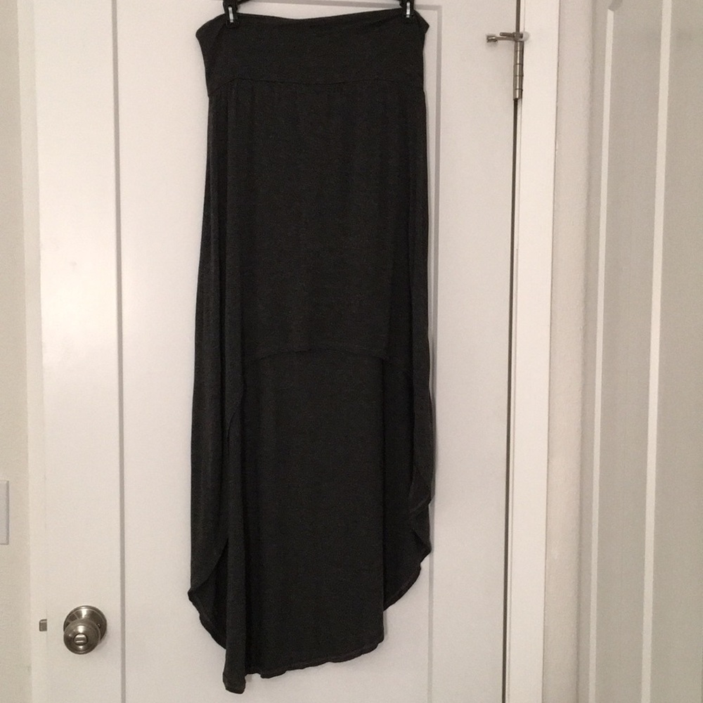 Heather Grey High-Low Skirt